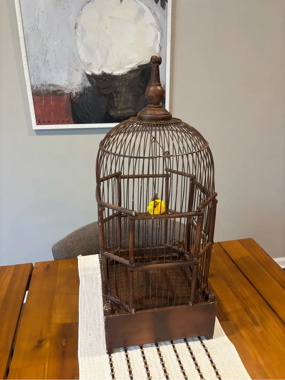 Late 19th-Century Wooden Birdcage